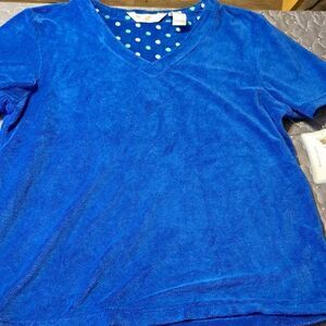 Jasmine Rose Breathable Fiber Soft cobalt blue sleep top size large NWT